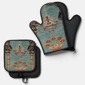 Turks tapijt ovenwant & pannenlap set (Voorkant / Achterkant)