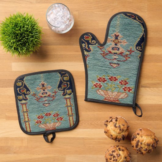 Turks tapijt ovenwant & pannenlap set (Top down)