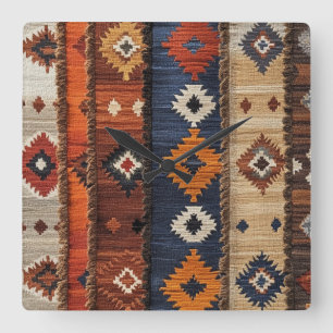 Turks tapijt vierkante klok