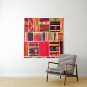 Turks tapijtpatchwork handgemaakt. Patchwork patte Wandkleed (In Situ (horizontaal))