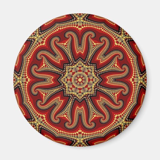 Turks Tegel Mandala Magneet (Voorkant)