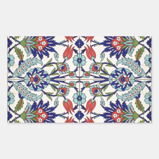 Turks tegel Rechthoek Sticker (Voorkant)