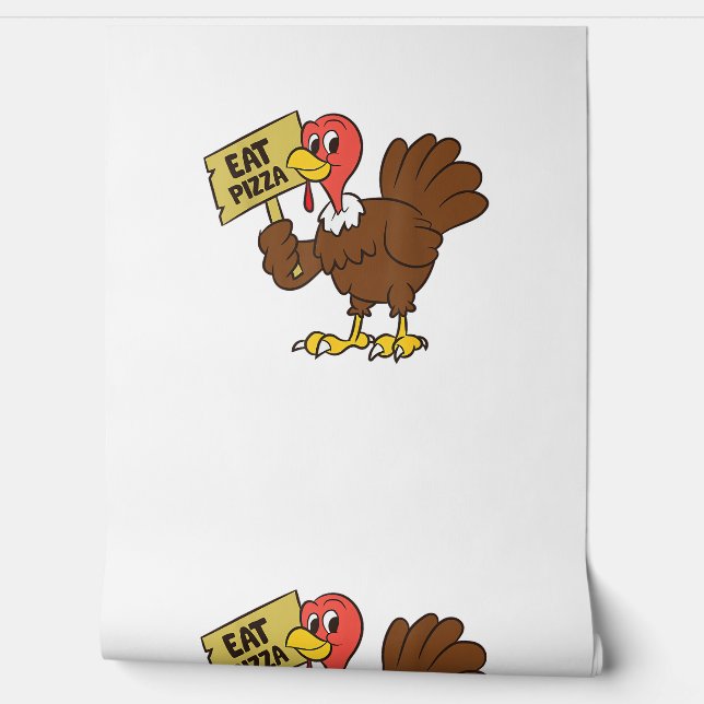 Turks Thanksgiving van de Pizza Funny Behang (Afrollen)