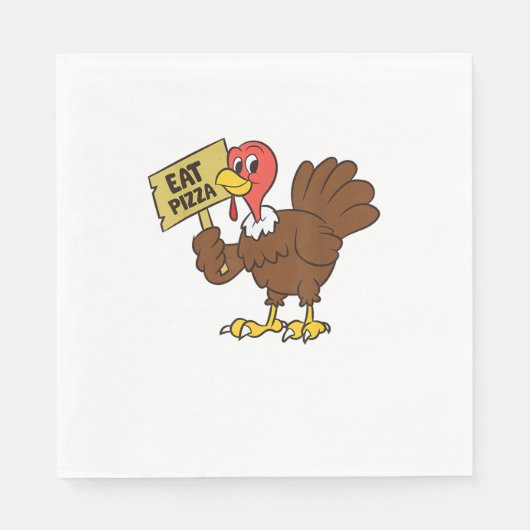 Turks Thanksgiving van de Pizza Funny Servet (Voorkant)