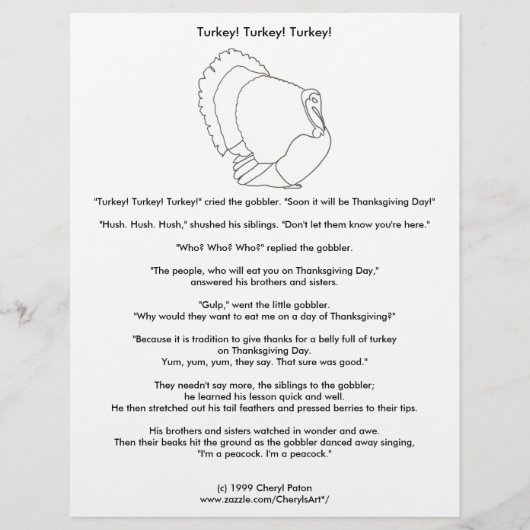 Turks Thanksgiving vegetarisch kleurverhaal Flyer (Voorkant)