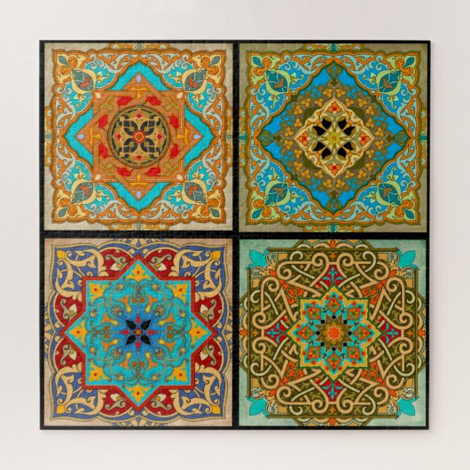 Turks Tiles Puzzle Legpuzzel (Horizontaal)