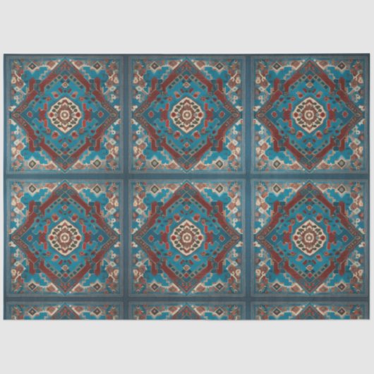 Turks Trendy Mooi Oud Patroon Collectie Tissuepapier (Voorkant)