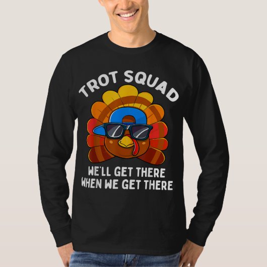 Turks Trot Squad Funny Thanksgiving met Costu T-shirt (Voorkant)