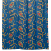 Turks tulppatroon - Ottomaanse tegel Douchegordijn (Voorkant)