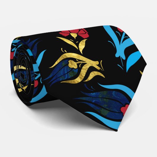 Turks tulppatroon stropdas (Opgerold)