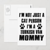 Turks Van Cat-ontwerp Briefkaart (Voorkant / Achterkant)