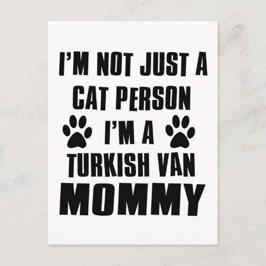 Turks Van Cat-ontwerp Briefkaart (Voorkant)