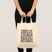 Turks Van Cat Typografie Tote Bag (Voorkant (product))