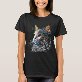Turks Van Colorful grafisch Kat Papa Mam Vrouwen T-shirt