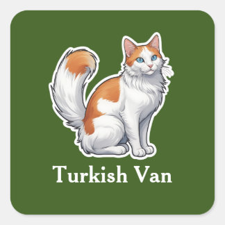Turks Van Vierkante Sticker