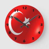 Turks vlaggenontwerp ronde klok (Voorkant)