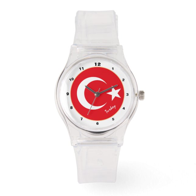 Turks vlaghorloge, Turkije mode / design horloge (Voorkant)