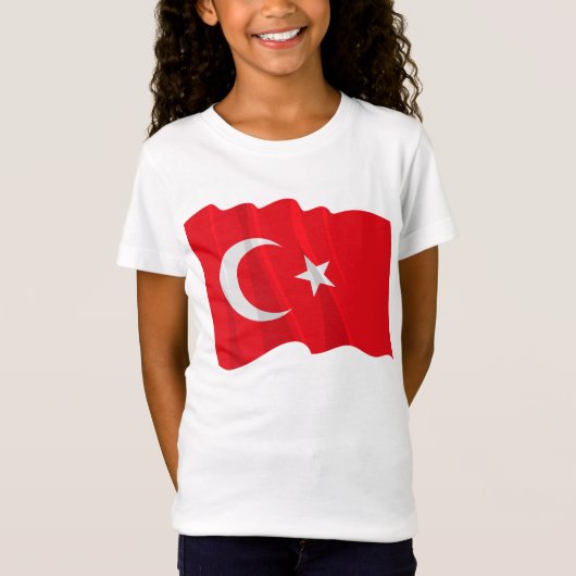 Turks vlagmeisje T-Shirt (Voorkant)
