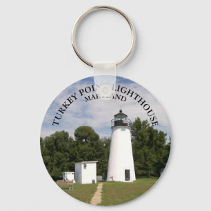 Turks vuurtoren, maryland Button Sleutelhanger