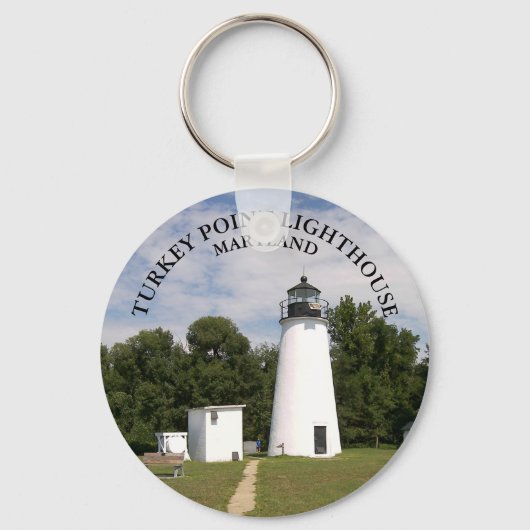 Turks vuurtoren, maryland Button Sleutelhanger (Voorkant)