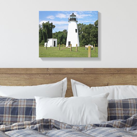 Turks vuurtoren, maryland Canvas Print (Insitu (Slaapkamer))
