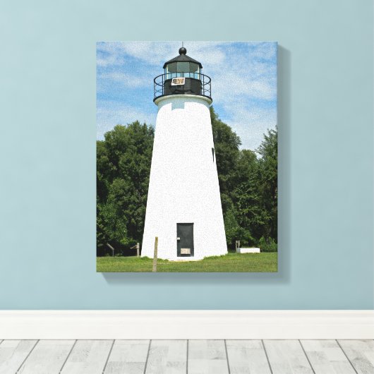 Turks vuurtoren, maryland Canvas Print (Insitu (Houten vloer))