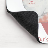 Turks Waterverf Kat roze hart Muismat (Hoek)