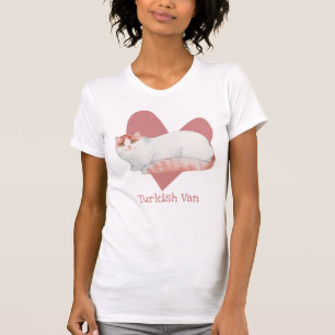 Turks Waterverf Kat roze hart T-shirt