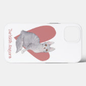 Turks Waterverf van Angora Cat Kat Roze hart Case-Mate iPhone Case (Achterkant (horizontaal))