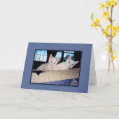 Turks Wenskaart Angora Kittens Kaart (Gele Bloem)