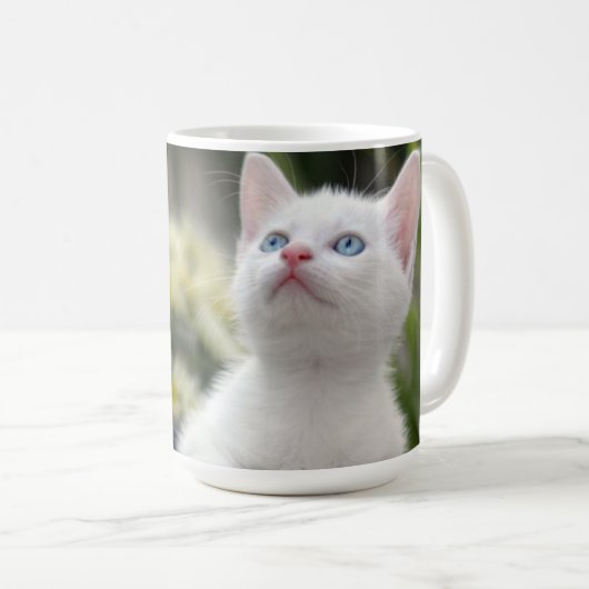 Turks White Kitten Koffiemok (Voorkant rechts)