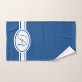 Turks Zee blauw Monogram Bad Handdoek (Handdoek)