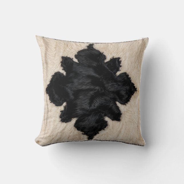 Turks: Zwarte en witte Kilim Kussens (Voorkant)