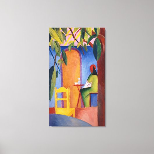 "Turkse afé" van Macke, kunstcanvasafdruk Canvas Afdruk (Voorkant)