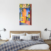 "Turkse afé" van Macke, kunstcanvasafdruk Canvas Afdruk (Insitu (Slaapkamer))