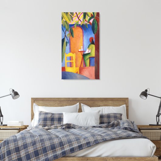 "Turkse afé" van Macke, kunstcanvasafdruk Canvas Afdruk (Insitu (Slaapkamer))