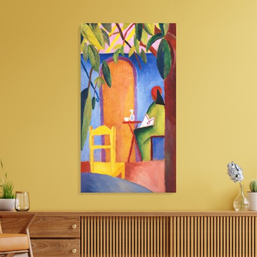 "Turkse afé" van Macke, kunstcanvasafdruk Canvas Afdruk (Insitu (Woonkamer))