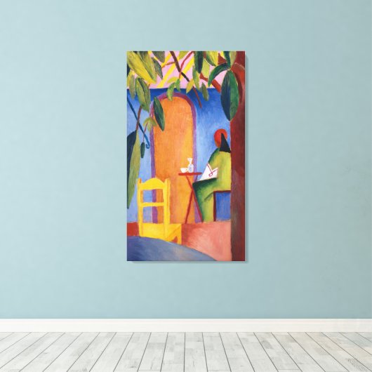 "Turkse afé" van Macke, kunstcanvasafdruk Canvas Afdruk (Insitu (Houten vloer))