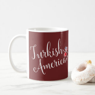 Turkse Amerikaanse Verstrengelde Harten Mok