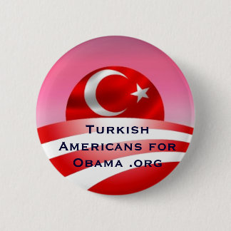 Turkse Amerikanen voor Obama .org Ronde Button 5,7 Cm