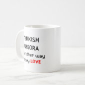 turkse angora houdt van koffie - mok (Voorkant links)