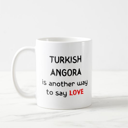 turkse angora houdt van koffie - mok (Links)
