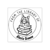 Turkse angora kat, boek uit de bibliotheek van rubberstempel (Afrduk)