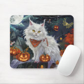 Turkse Angora Kat Halloween Griezelen Muismat (Met muis)