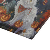 Turkse Angora kat Halloween Spoken Snijplank (Hoek)