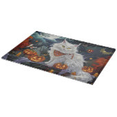 Turkse Angora kat Halloween Spoken Snijplank (Hoek)
