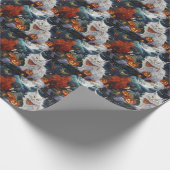 Turkse Angora kat Halloween Spooky Cadeaupapier (Hoek)