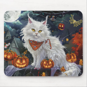 Turkse Angora kat Halloween Spooky Muismat