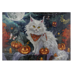 Turkse Angora kat Halloween Spooky Snijplank