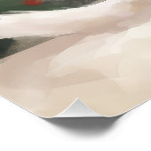 Turkse Angora Kat in Sneeuw Kerstmis Perfect Poster (Hoek)